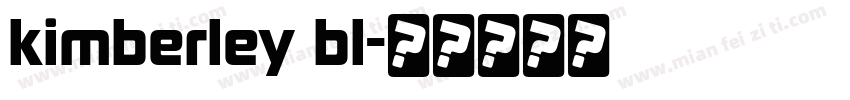 kimberley bl字体转换